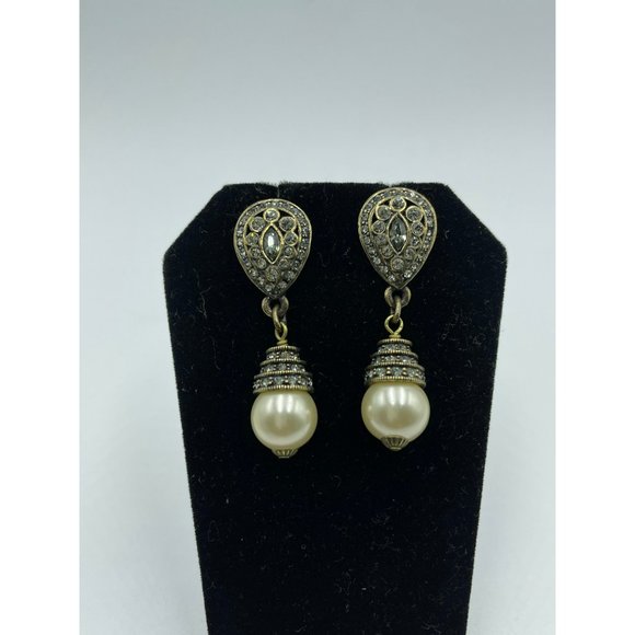 Retired HEIDI DAUS Deco Style Faux Pearl & Crystal - Picture 5 of 5